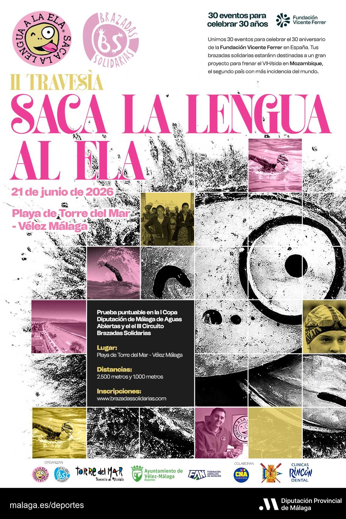 II Travesía Brazadas Solidarias & Saca la lengua a la ELA - Vélez Málaga - 21 de junio de 2026