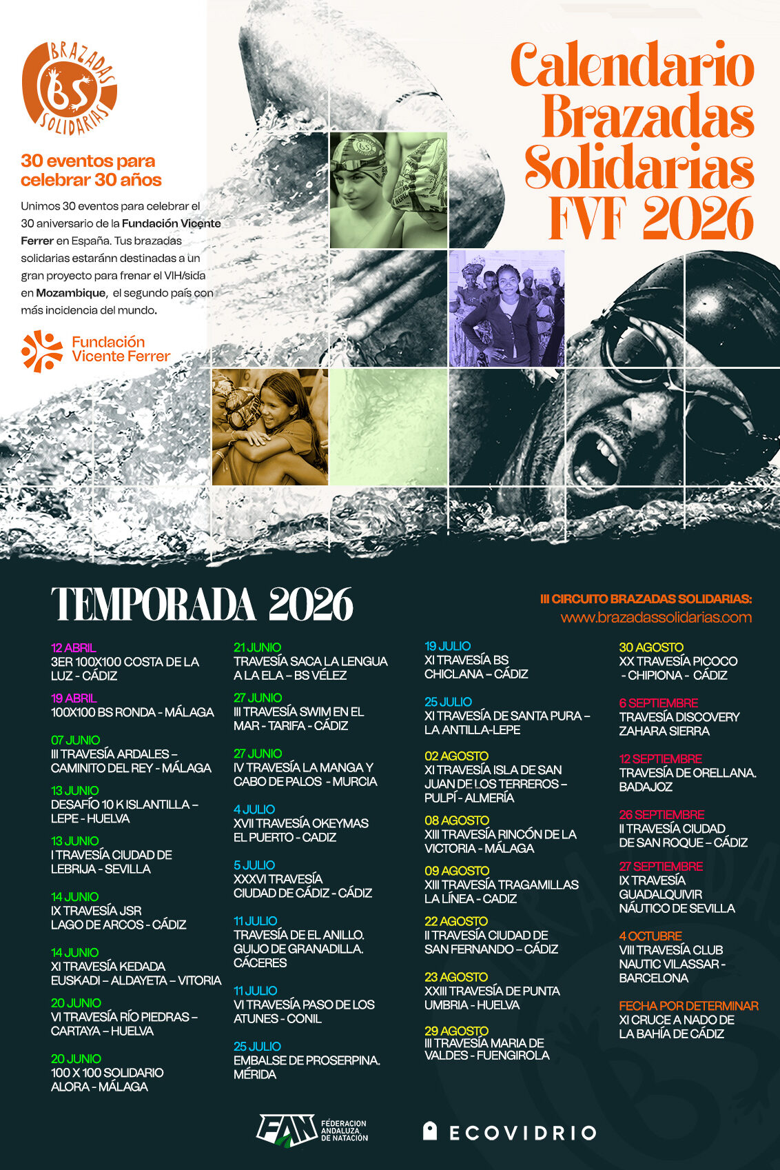III Circuito de travesías Brazadas Solidarias a beneficio de la Fundación Vicente Ferrer 2026