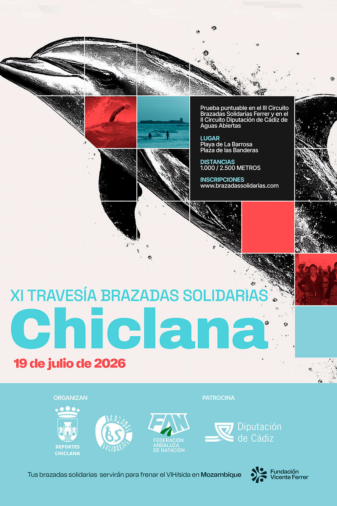 XI TRAVESÍA BRAZADAS SOLIDARIAS CHICLANA - 19 de julio de 2026