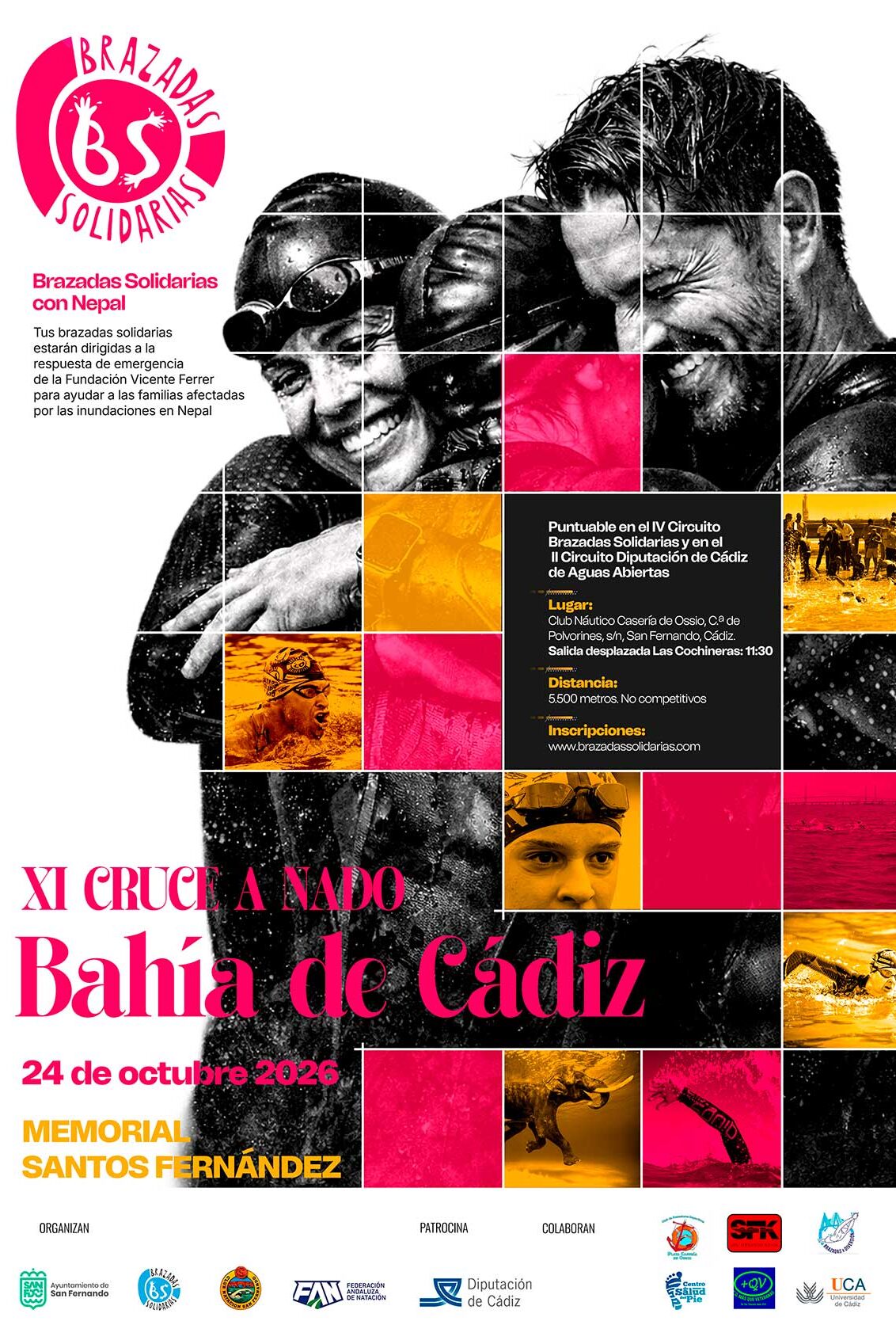 XI Cruce a nado de la Bahía de Cádiz - Memorial Santos Fernández - 24 de octubre de 2026